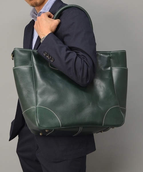 SHIPS（シップス）の「TUSTING: レザー トートバッグ□（トートバッグ