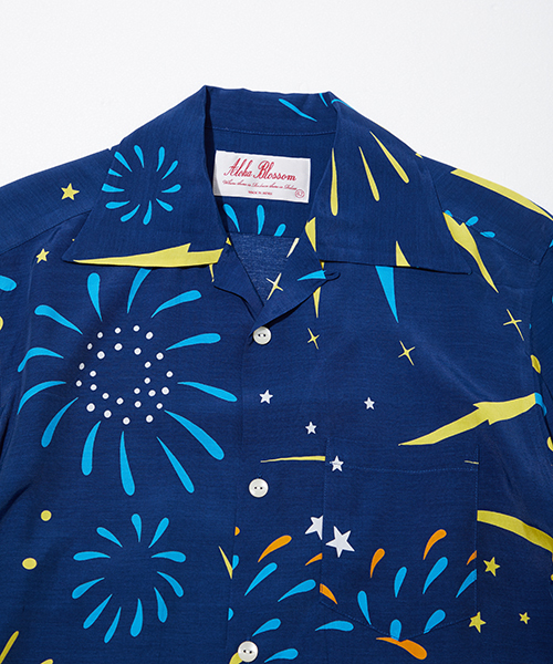 aloha blossom(アロハブロッサム)の「【Aloha Blossom】HANABI(シャツ/ブラウス・メンズ・ブラック/ネイビー・40/42)」の5枚目の写真