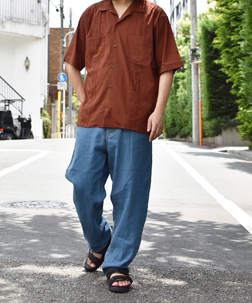 kutir（クティール）の「cuba shirts / キューバシャツ　オープンカラーシャツ（シャツ/ブラウス・メンズ・ブラック/ブラウン/レッド/イエロー・MEDIUM/LARGE）」の12枚目の写真