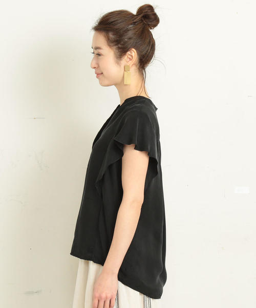 BEAUTY&YOUTH UNITED ARROWS(ビューティーアンドユースユナイテッドアローズ)の「BY スキッパーラッフルスリーブブラウス/カラー2-手洗い可能- о(シャツ/ブラウス・レディース・ブラック/ライトピンク/コバルトブルー・FREE)」の15枚目の写真