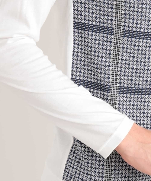 MICHEL KLEIN HOMME (ミッシェルクランオム)の「ニット(MENROAD)(ニット/セーター・メンズ・ホワイト/ブラック・MEDIUM/LARGE/X-LARGE)」の3枚目の写真