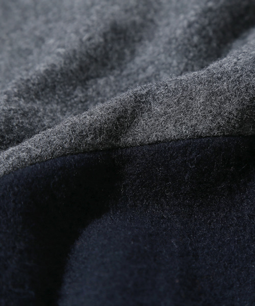 green label relaxing（グリーンレーベルリラクシング）の「◆GC W/Nメルトン バイカラーSL コート（その他アウター・レディース・ダークグレー/ネイビー・34/36/38/40/42/44）」の11枚目の写真