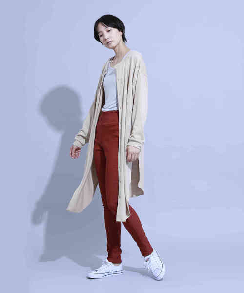 aimoha（アイモハ）の「ハイウエストストレッチ美脚スキニーレギンスパンツ[裏起毛] (AW)（レギンス/スパッツ・レディース・ブラック/ネイビー/グレー/カーキ/ダークグリーン/レッド/ブルー/マルーン・SMALL/MEDIUM/LARGE/X-LARGE/XX-LARGE/XXX-LARGE/XXXX-LARGE）」の22枚目の写真