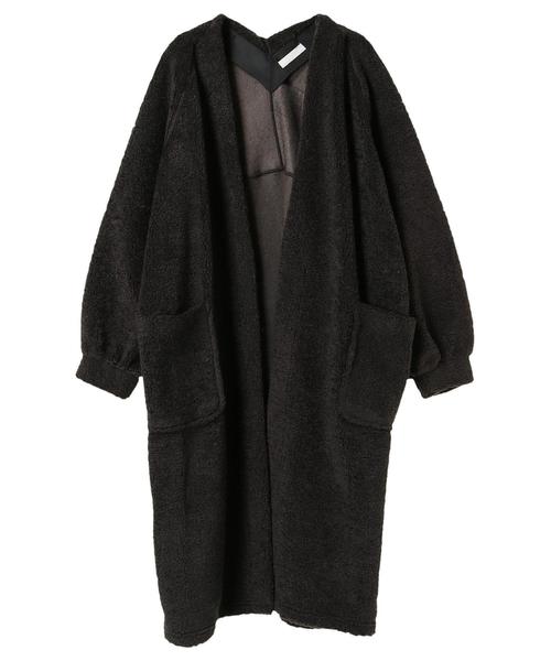 AMERICAN HOLIC（アメリカンホリック）の「・ボアロングコーディガン（カーディガン/ボレロ・レディース・チャコールグレー/モカ・FREE）」の9枚目の写真