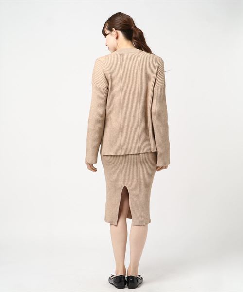 LUGG NAGG(ラグナグ)の「【Jewelobe/ ジュエローブ】 肩あきニットセットアップ(ワンピース・レディース・ブラック/ベージュ/ブルー・FREE)」の8枚目の写真