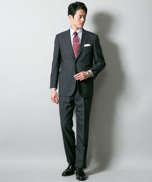 美品・ペピンメリノ✨ジェイプレス セットアップ スーツ ヘリンボーン グレー ジェイプレス セットアップ スーツ ペピンメリノ ニュージーランド