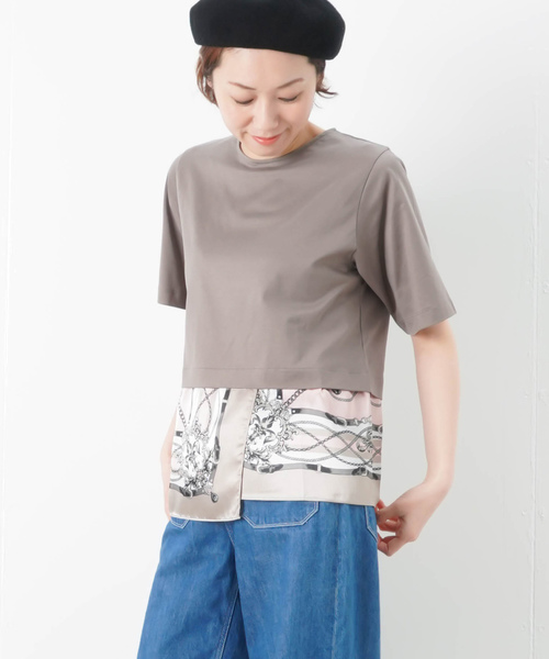 traumerei トロイメライ スカーフドッキングTee traumerei トロイメライ スカーフドッキングTee