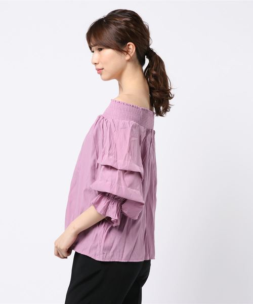 fifth（フィフス）の「ボリュームスリーブオフショルブラウス（シャツ/ブラウス・レディース・パープル/ホワイト/ブラック・MEDIUM）」の6枚目の写真