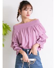 fifth | 【インスタグラマーコラボ】ボリュームスリーブオフショルブラウス(シャツ/ブラウス)