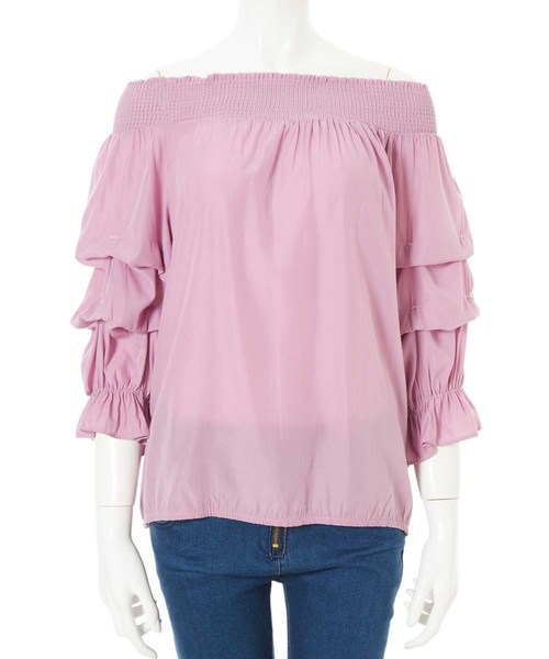 fifth（フィフス）の「ボリュームスリーブオフショルブラウス（シャツ/ブラウス・レディース・パープル/ホワイト/ブラック・MEDIUM）」の8枚目の写真