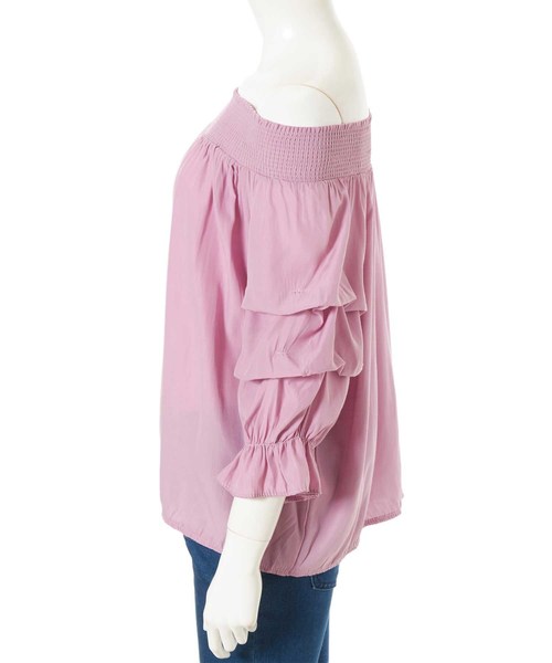 fifth（フィフス）の「ボリュームスリーブオフショルブラウス（シャツ/ブラウス・レディース・パープル/ホワイト/ブラック・MEDIUM）」の9枚目の写真