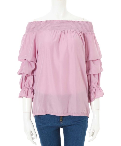 fifth（フィフス）の「ボリュームスリーブオフショルブラウス（シャツ/ブラウス・レディース・パープル/ホワイト/ブラック・MEDIUM）」の16枚目の写真