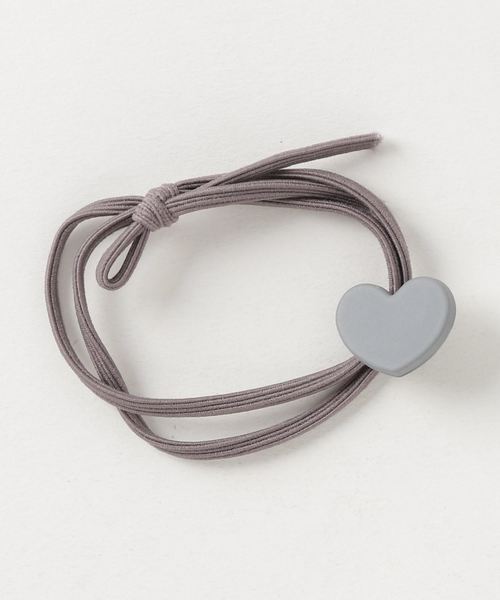 Fun & Daily（ファンアンドデイリー）の「F&D : マットハートヘアゴム（ヘアゴム・レディース・ブラック/グレー/ベージュ/ブルー/パープル/ピンク・FREE）」の4枚目の写真