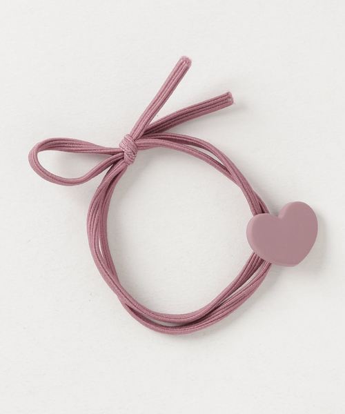 Fun & Daily（ファンアンドデイリー）の「F&D : マットハートヘアゴム（ヘアゴム・レディース・ブラック/グレー/ベージュ/ブルー/パープル/ピンク・FREE）」の6枚目の写真