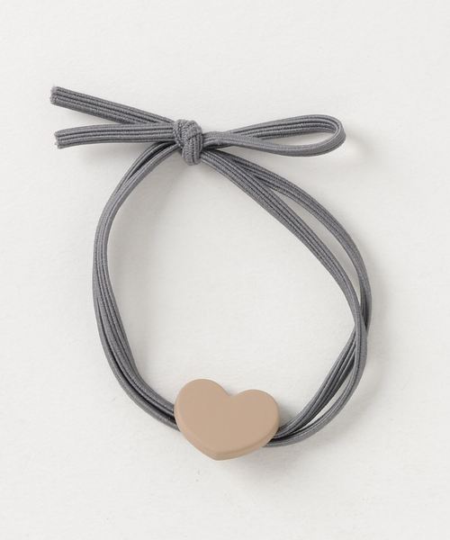 Fun & Daily（ファンアンドデイリー）の「F&D : マットハートヘアゴム（ヘアゴム・レディース・ブラック/グレー/ベージュ/ブルー/パープル/ピンク・FREE）」の3枚目の写真