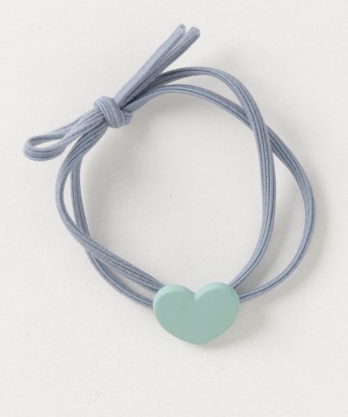 Fun & Daily（ファンアンドデイリー）の「F&D : マットハートヘアゴム（ヘアゴム・レディース・ブラック/グレー/ベージュ/ブルー/パープル/ピンク・FREE）」の8枚目の写真