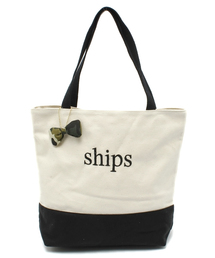 SHIPS for women | バイカラー エコバッグ(L)(トートバッグ)
