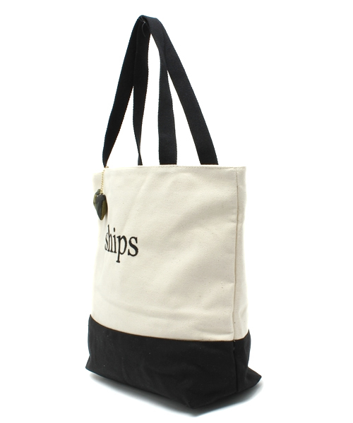 SHIPS for women（シップスフォーウィメン）の「バイカラー エコバッグ(L)（トートバッグ・レディース・ブラック/ネイビー/イエロー/オリーブ/ライトオリーブ/ダークグレー/コバルトブルー・ONE SIZE）」の8枚目の写真