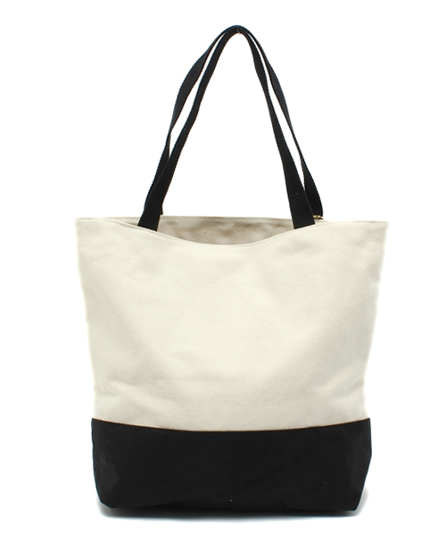 SHIPS for women（シップスフォーウィメン）の「バイカラー エコバッグ(L)（トートバッグ・レディース・ブラック/ネイビー/イエロー/オリーブ/ライトオリーブ/ダークグレー/コバルトブルー・ONE SIZE）」の9枚目の写真