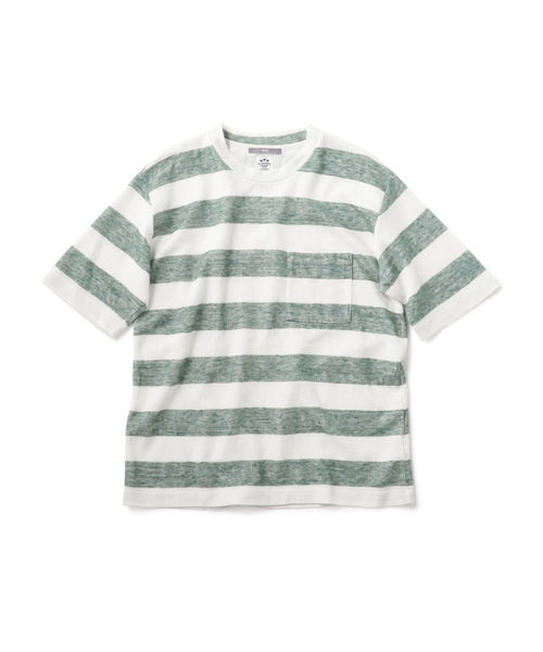 SHIPS(シップス)の「SU: ヨーロピアンリネン ボックス ポケット Tシャツ(Tシャツ/カットソー・メンズ・ブラック/ネイビー/グレー/グリーン・SMALL/MEDIUM/LARGE)」の11枚目の写真