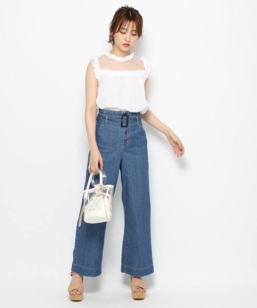 Heather(ヘザー)の「チュールキリカエブラウス 839765(シャツ/ブラウス・レディース・ホワイト/ブラック/ベージュ・FREE)」の6枚目の写真