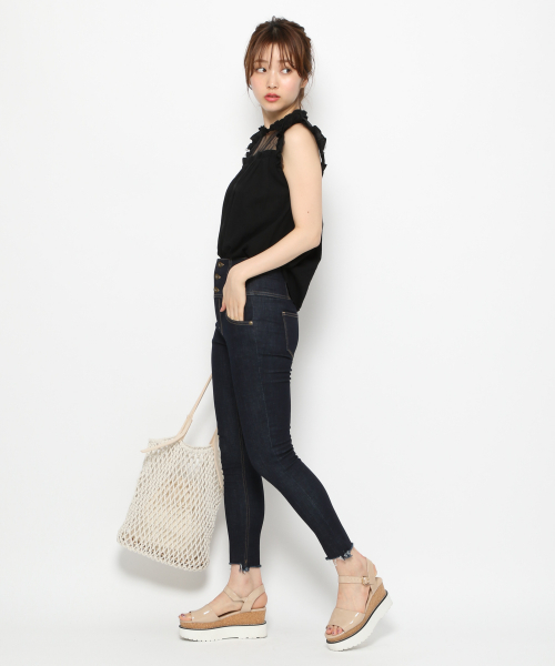 Heather(ヘザー)の「チュールキリカエブラウス 839765(シャツ/ブラウス・レディース・ホワイト/ブラック/ベージュ・FREE)」の7枚目の写真