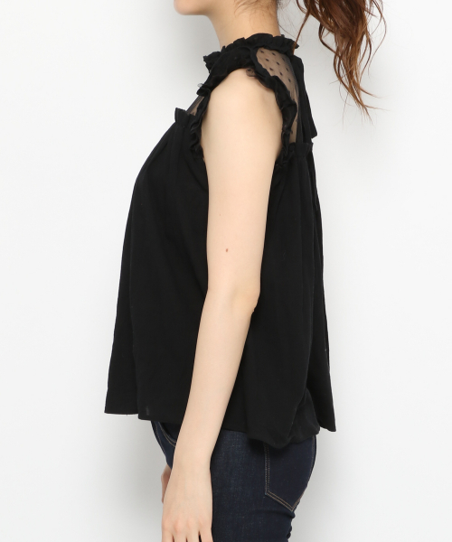 Heather(ヘザー)の「チュールキリカエブラウス 839765(シャツ/ブラウス・レディース・ホワイト/ブラック/ベージュ・FREE)」の9枚目の写真