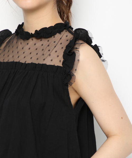 Heather(ヘザー)の「チュールキリカエブラウス 839765(シャツ/ブラウス・レディース・ホワイト/ブラック/ベージュ・FREE)」の12枚目の写真