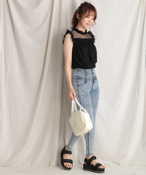 Heather(ヘザー)の「チュールキリカエブラウス 839765(シャツ/ブラウス・レディース・ホワイト/ブラック/ベージュ・FREE)」の17枚目の写真