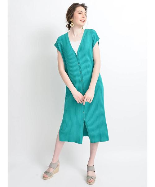 YECCA VECCA（イェッカヴェッカ）の「・UVカットウォッシャブル2wayワンピース●（ワンピース・レディース・ブラック/ブラウン/オフホワイト/グリーン・FREE）」の15枚目の写真