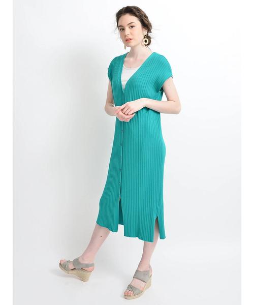 YECCA VECCA（イェッカヴェッカ）の「・UVカットウォッシャブル2wayワンピース●（ワンピース・レディース・ブラック/ブラウン/オフホワイト/グリーン・FREE）」の12枚目の写真