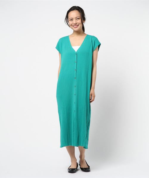 YECCA VECCA（イェッカヴェッカ）の「・UVカットウォッシャブル2wayワンピース●（ワンピース・レディース・ブラック/ブラウン/オフホワイト/グリーン・FREE）」の9枚目の写真