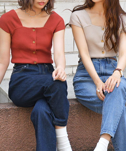 PairPair(ペアペア)の「リブニットビスチェ(ニット/セーター・レディース・ブラック/ベージュ/オレンジ系その他・FREE)」の18枚目の写真