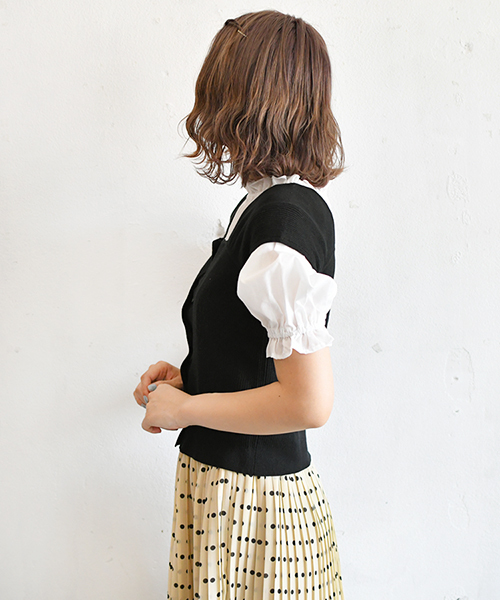 PairPair(ペアペア)の「リブニットビスチェ(ニット/セーター・レディース・ブラック/ベージュ/オレンジ系その他・FREE)」の12枚目の写真