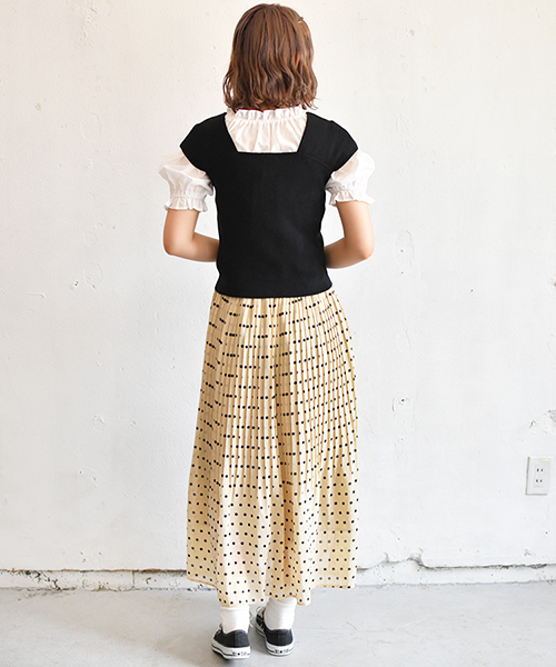 PairPair(ペアペア)の「リブニットビスチェ(ニット/セーター・レディース・ブラック/ベージュ/オレンジ系その他・FREE)」の5枚目の写真