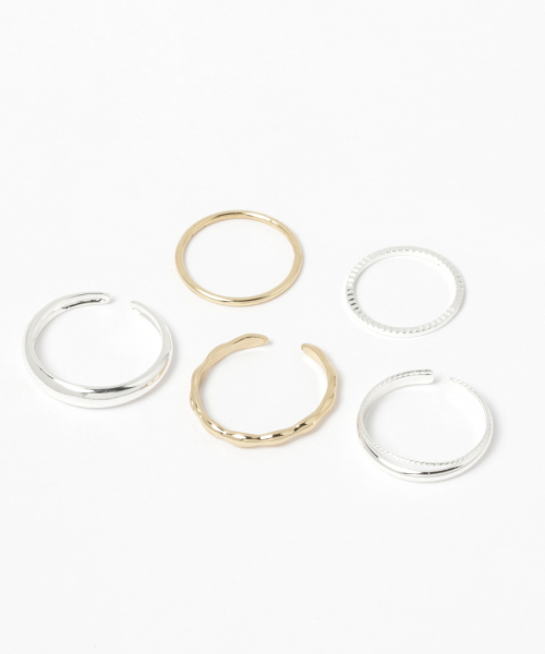 GLOBAL WORK（グローバルワーク）の「10セットリングFW/843093（リング・レディース・ホワイト/ゴールド/その他/ライトイエロー・FREE）」の6枚目の写真