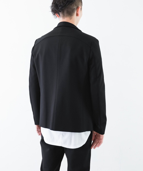 ATTACHMENT（アタッチメント）の「Ry/Nyストレッチポンチ　３Bジャケット（テーラードジャケット・メンズ・グレー系その他/ブラック・2/3/1）」の19枚目の写真