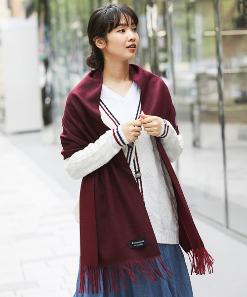 SMILE ORCHID(スマイルオーキッド)の「カシミヤ100%リバーシブル大判ストール(ストール/ショール・レディース・ベージュ/ブラック/ブラウン/グレー/グレイッシュベージュ/ネイビー/ピンク系その他/ワインレッド・FREE)」の15枚目の写真