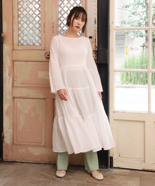 one after another NICE CLAUP(ワンアフターアナザーナイスクラップ)の「スリットニットパンツ(その他パンツ・レディース・ベージュ/ライトグリーン/アイボリー・FREE)」の4枚目の写真