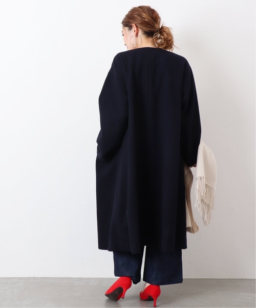 B.C STOCK(ベーセーストック)の「ビシュウメルトンフレアーコート(その他アウター・レディース・ベージュ/ネイビー/カーキ・FREE)」の12枚目の写真