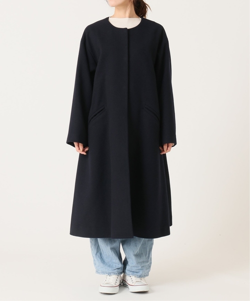 B.C STOCK(ベーセーストック)の「ビシュウメルトンフレアーコート(その他アウター・レディース・ベージュ/ネイビー/カーキ・FREE)」の15枚目の写真