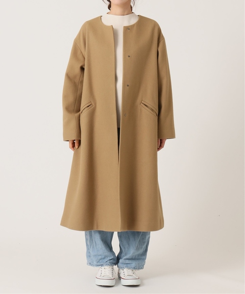 B.C STOCK(ベーセーストック)の「ビシュウメルトンフレアーコート(その他アウター・レディース・ベージュ/ネイビー/カーキ・FREE)」の16枚目の写真