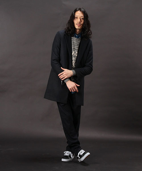 CIAOPANIC（チャオパニック）の「《WEB限定》【1 to 10 people】メルトンチェスターコート（チェスターコート・メンズ・ブラック/ネイビー/キャメル・LARGE/MEDIUM/SMALL）」の10枚目の写真