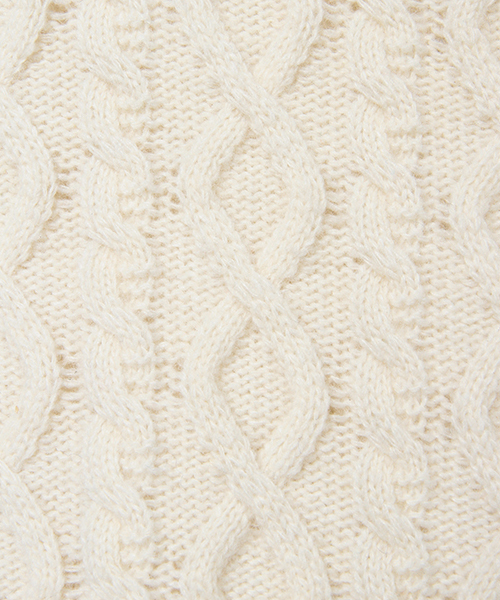 Ray BEAMS（レイビームス）の「Ray BEAMS / ケーブル ハイネック フレアプルオーバー（ニット/セーター・レディース・オフホワイト/グレー/ブラック・ONE SIZE）」の6枚目の写真