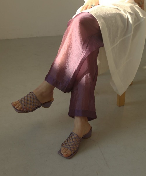 TODAYFUL（トゥデイフル）の「シアーギャザーパンツ（その他パンツ・レディース・ベージュ/ブラウン/ラベンダー・36inch/38inch）」の3枚目の写真