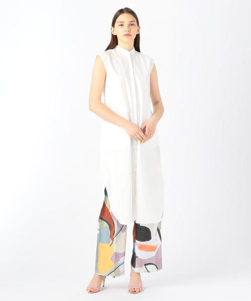 セール コットンサテン バックオープンシャツワンピース シャツワンピース Tomorrowland トゥモローランド のファッション通販 Zozotown