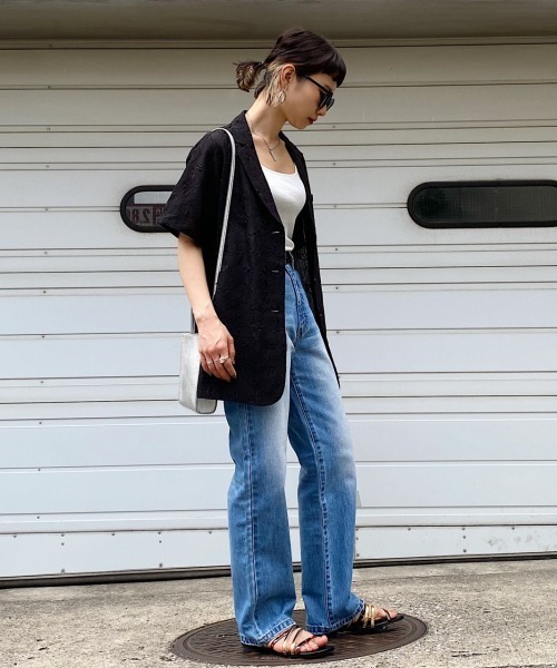 PAGEBOY(ページボーイ)の「レーステーラーシャツ(シャツ/ブラウス・レディース・ブラック/オフホワイト/グレイッシュベージュ・FREE)」の7枚目の写真