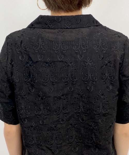 PAGEBOY(ページボーイ)の「レーステーラーシャツ(シャツ/ブラウス・レディース・ブラック/オフホワイト/グレイッシュベージュ・FREE)」の14枚目の写真