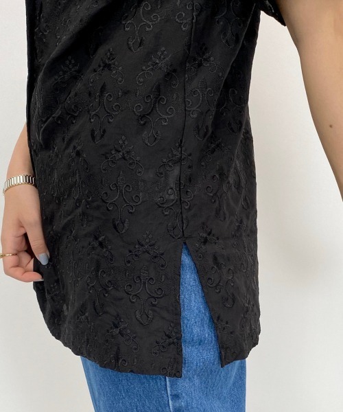 PAGEBOY(ページボーイ)の「レーステーラーシャツ(シャツ/ブラウス・レディース・ブラック/オフホワイト/グレイッシュベージュ・FREE)」の16枚目の写真