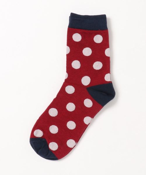 Fun & Daily（ファンアンドデイリー）の「F&D : カラードットソックス（ソックス/靴下・レディース・ホワイト/ブラック/グリーン/ネイビー/レッド/マスタード・FREE）」の6枚目の写真